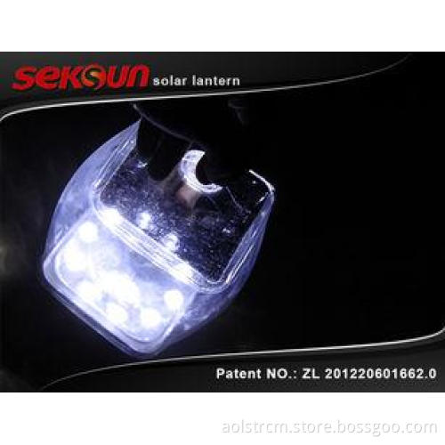 90 Lumens Square Inflatable LED Solar Lantern with Patent 5